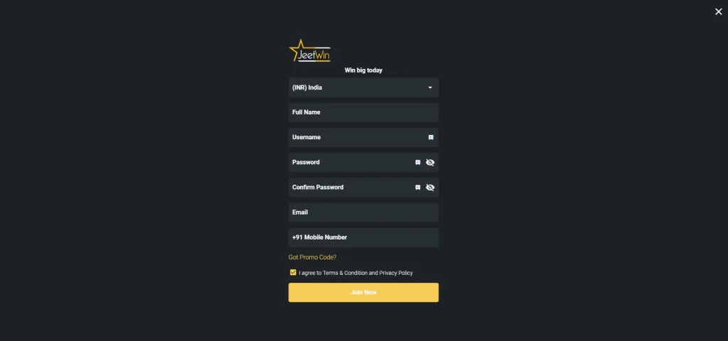 Jeetwin Casino login